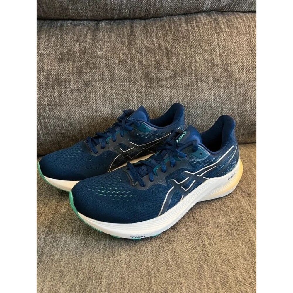 ASICS Women’s GT-2000 12 Navy Blue Mint Green Running Shoes Size 10